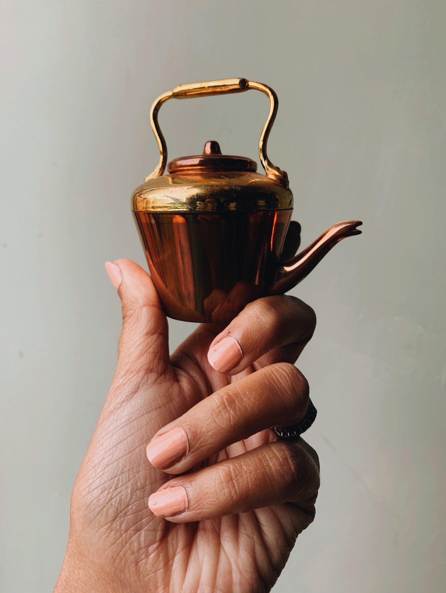 Vintage Brass & Copper Teapot