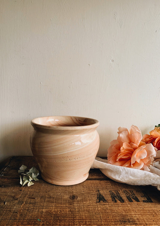 Vintage Peach Ceramic Planter