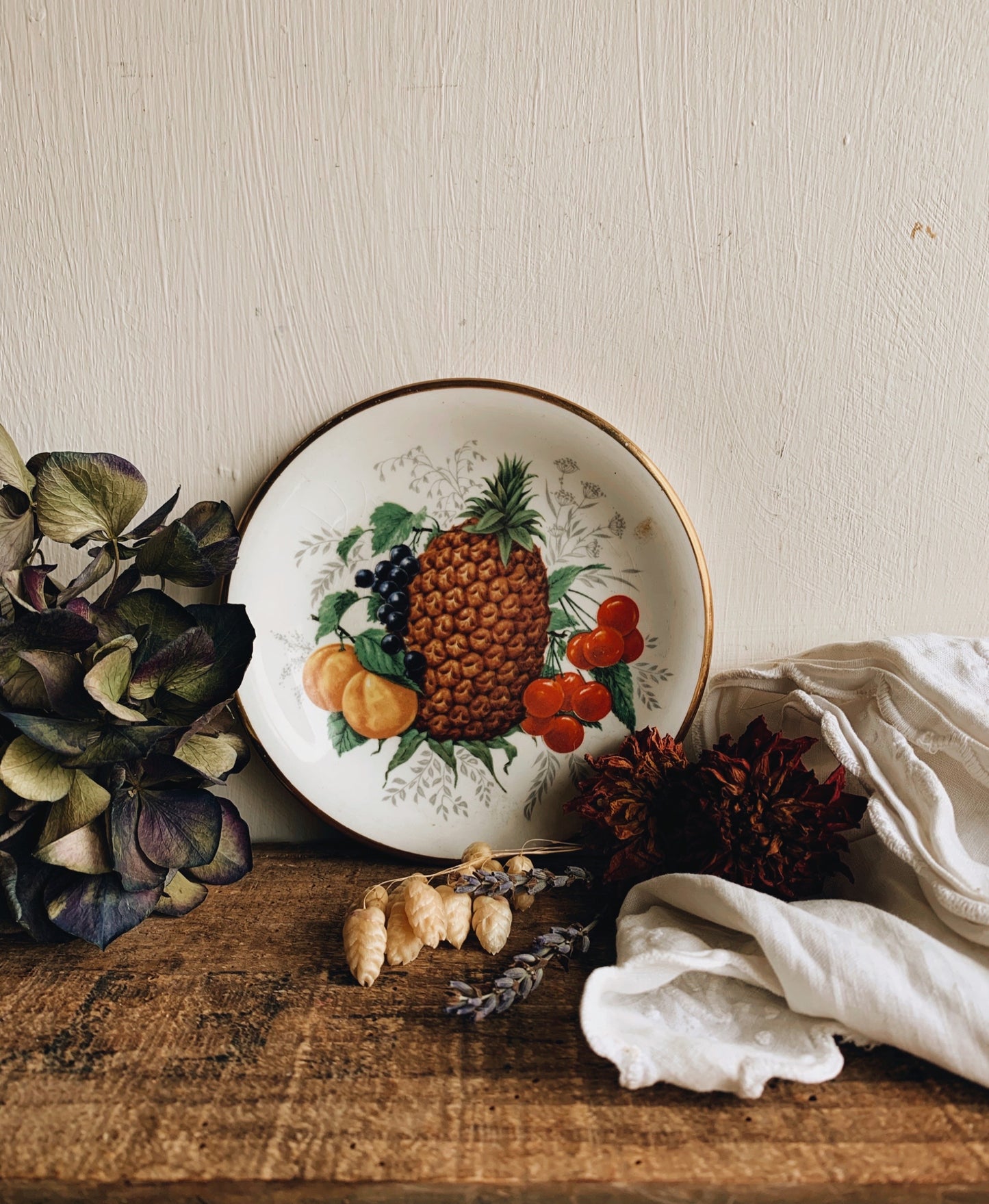 Vintage Fruits & Floral Wall Plates (sold separately)