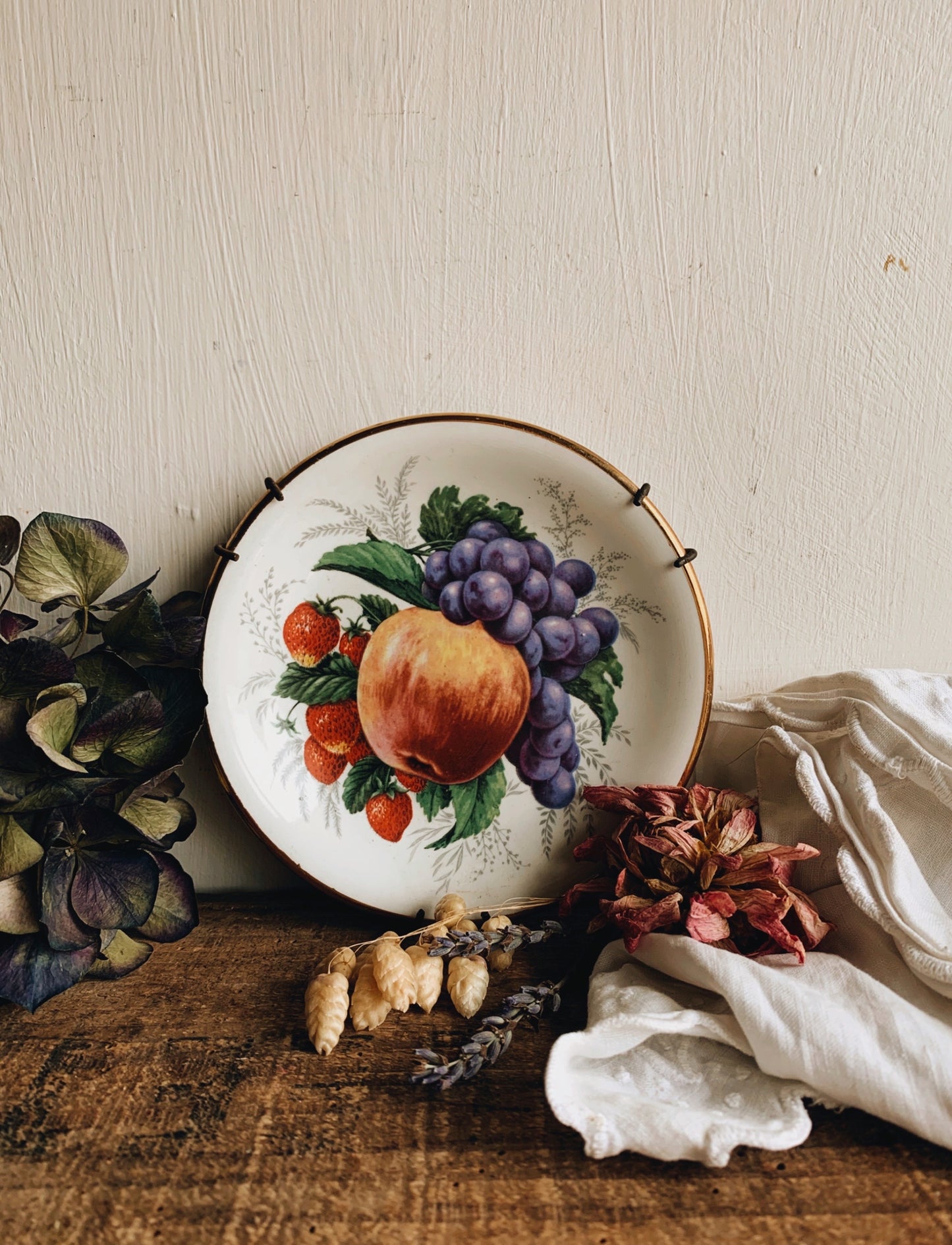 Vintage Fruits & Floral Wall Plates (sold separately)