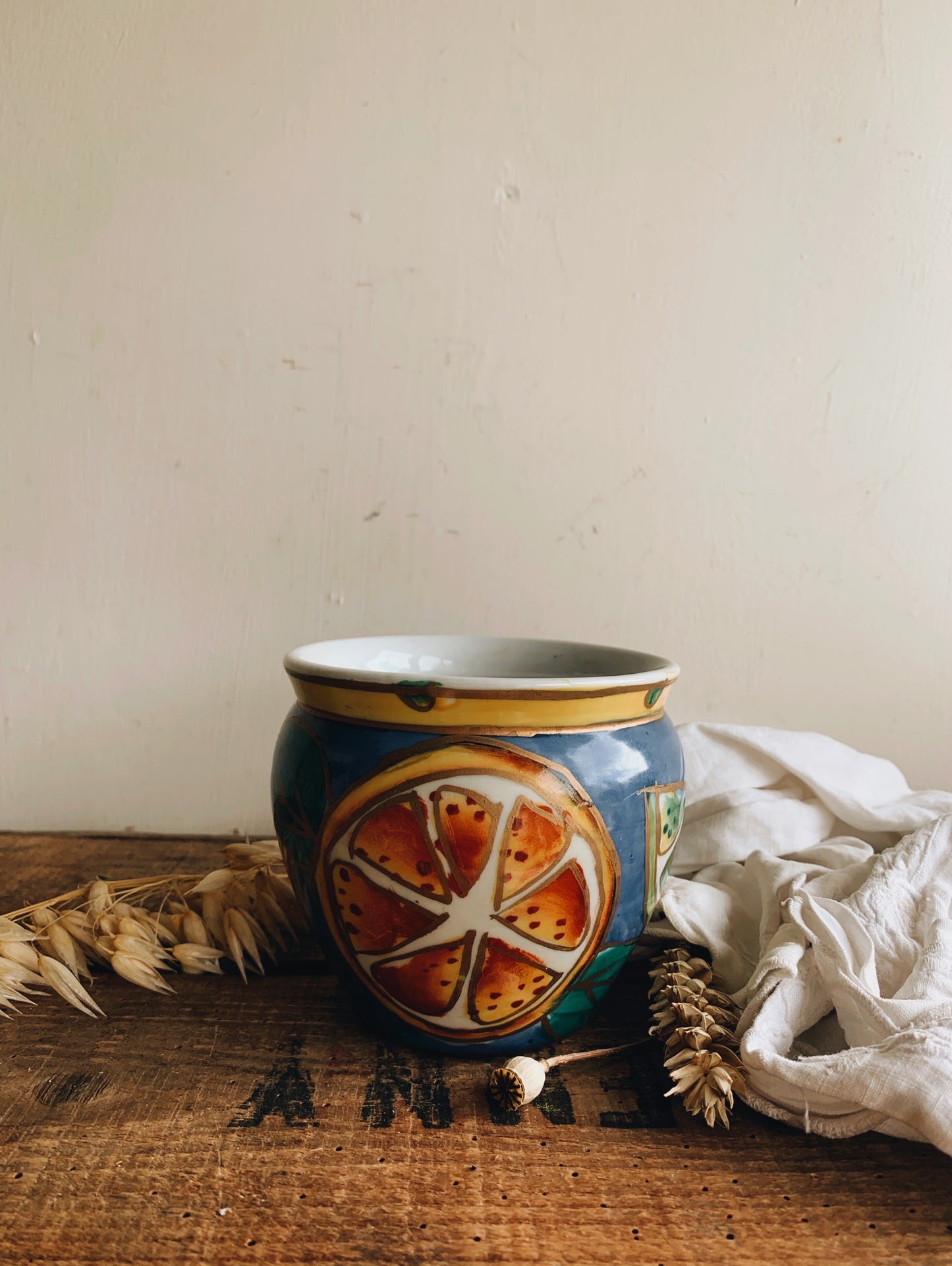 Vintage Woods Orange Planter