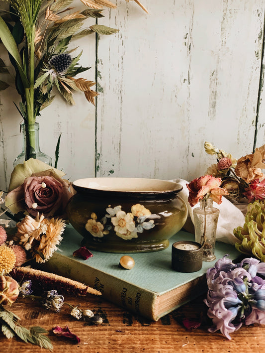 Antique Floral Pot