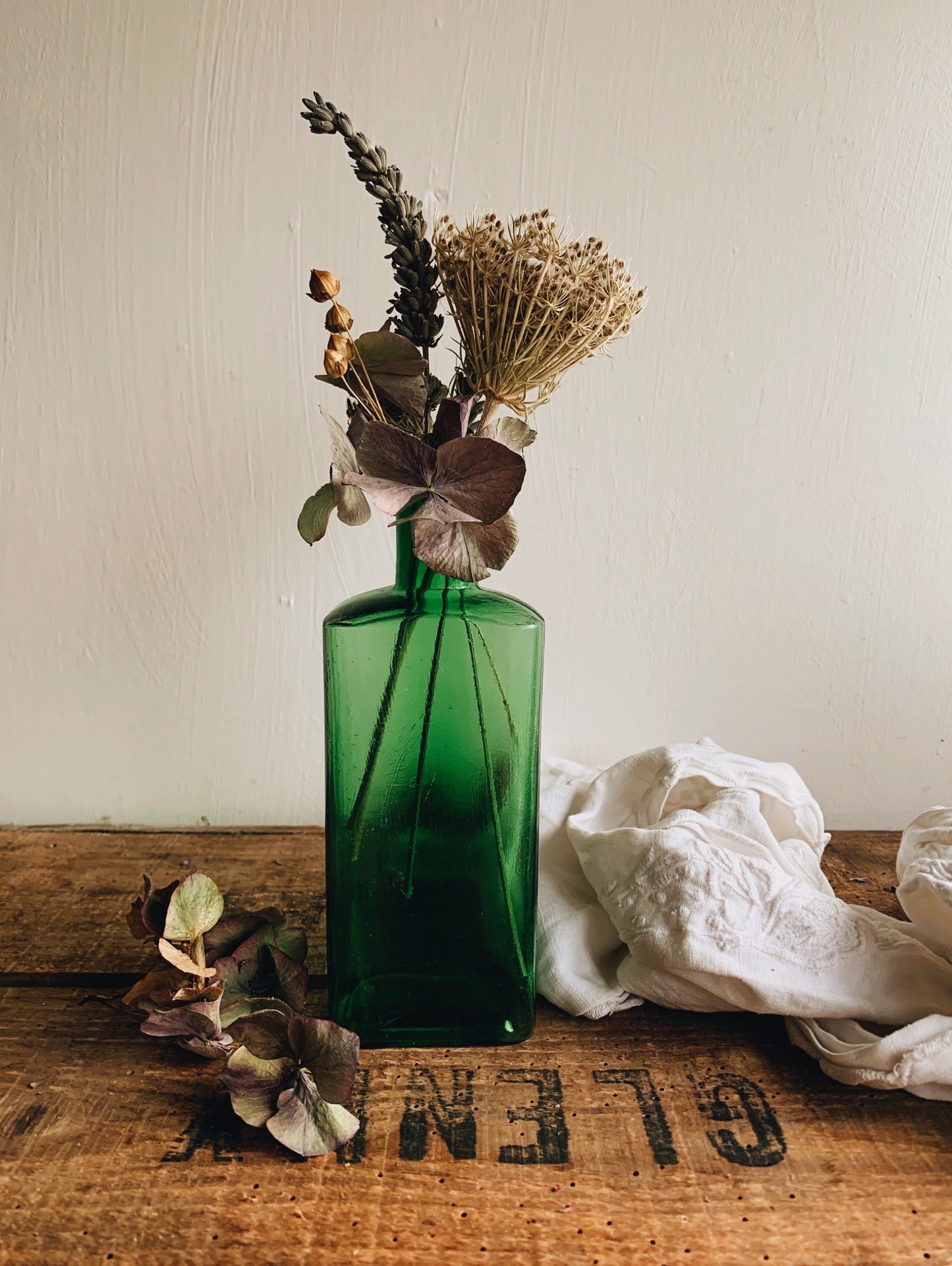 Vintage Green Medicine Bottle