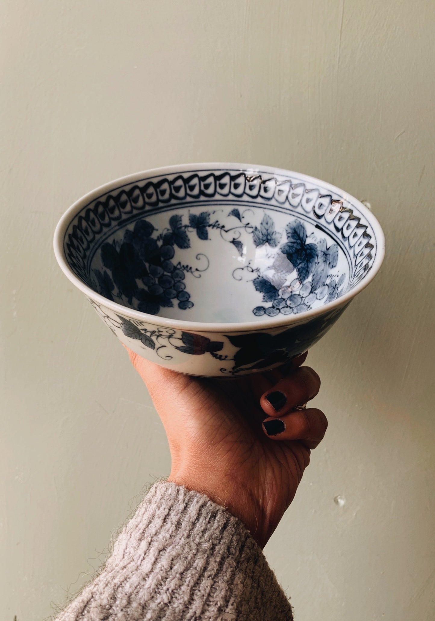 Vintage Blue & White Floral Bowl