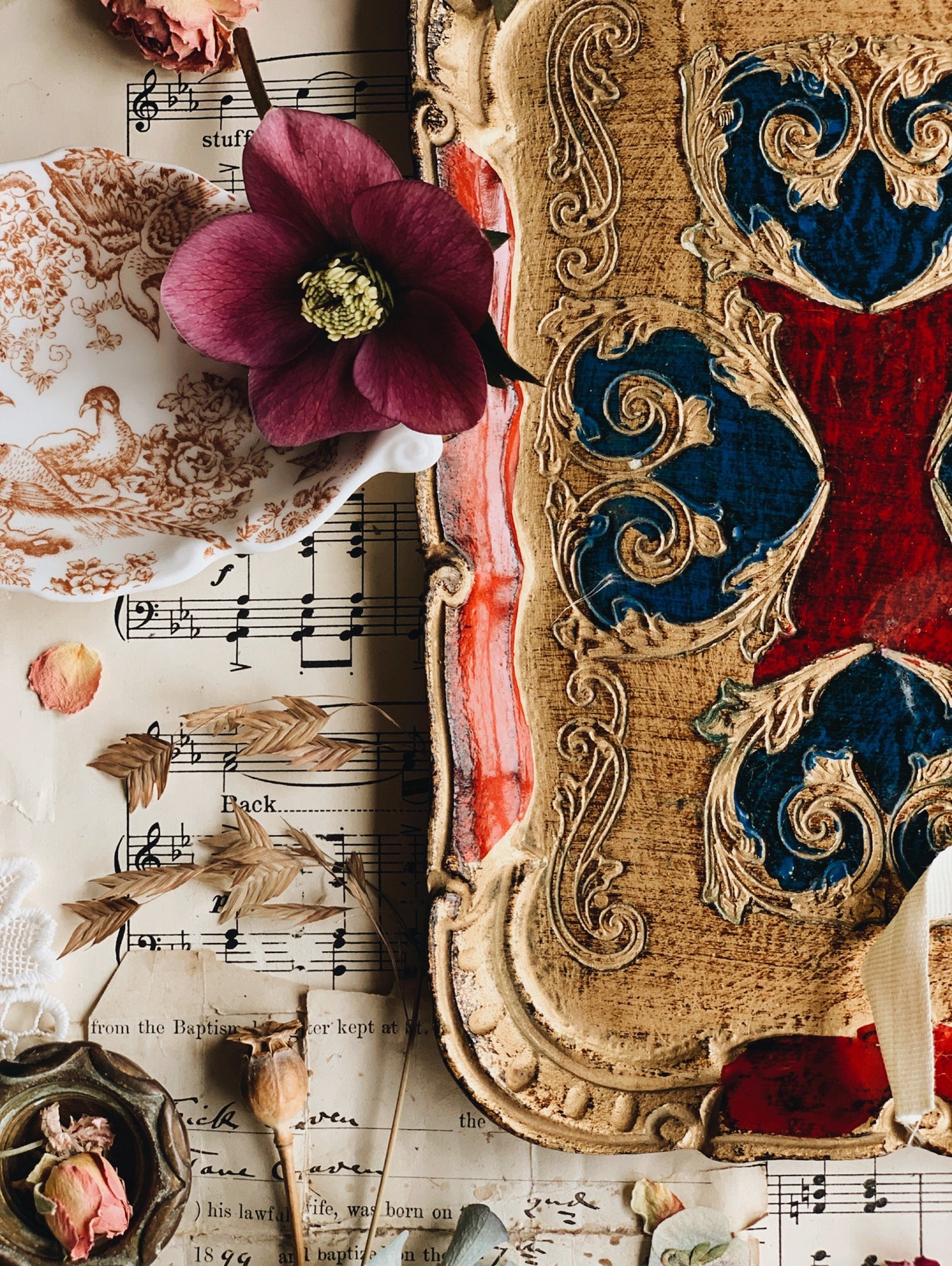 Vintage Florentine Tray