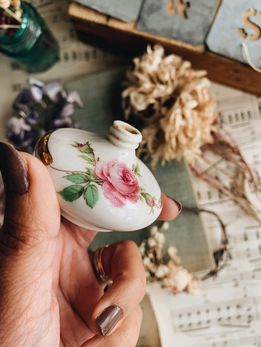Antique Rose Bud ~ Bavarian Porcelain Vase