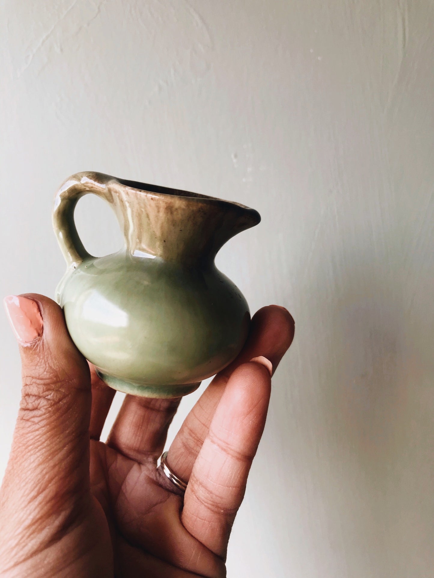 Rustic Miniature Green Vase