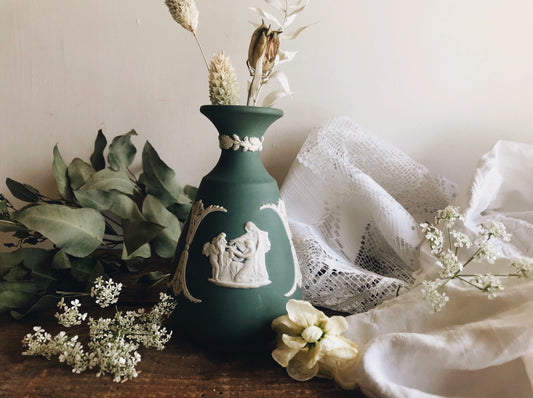Vintage Green Wedgwood Vase