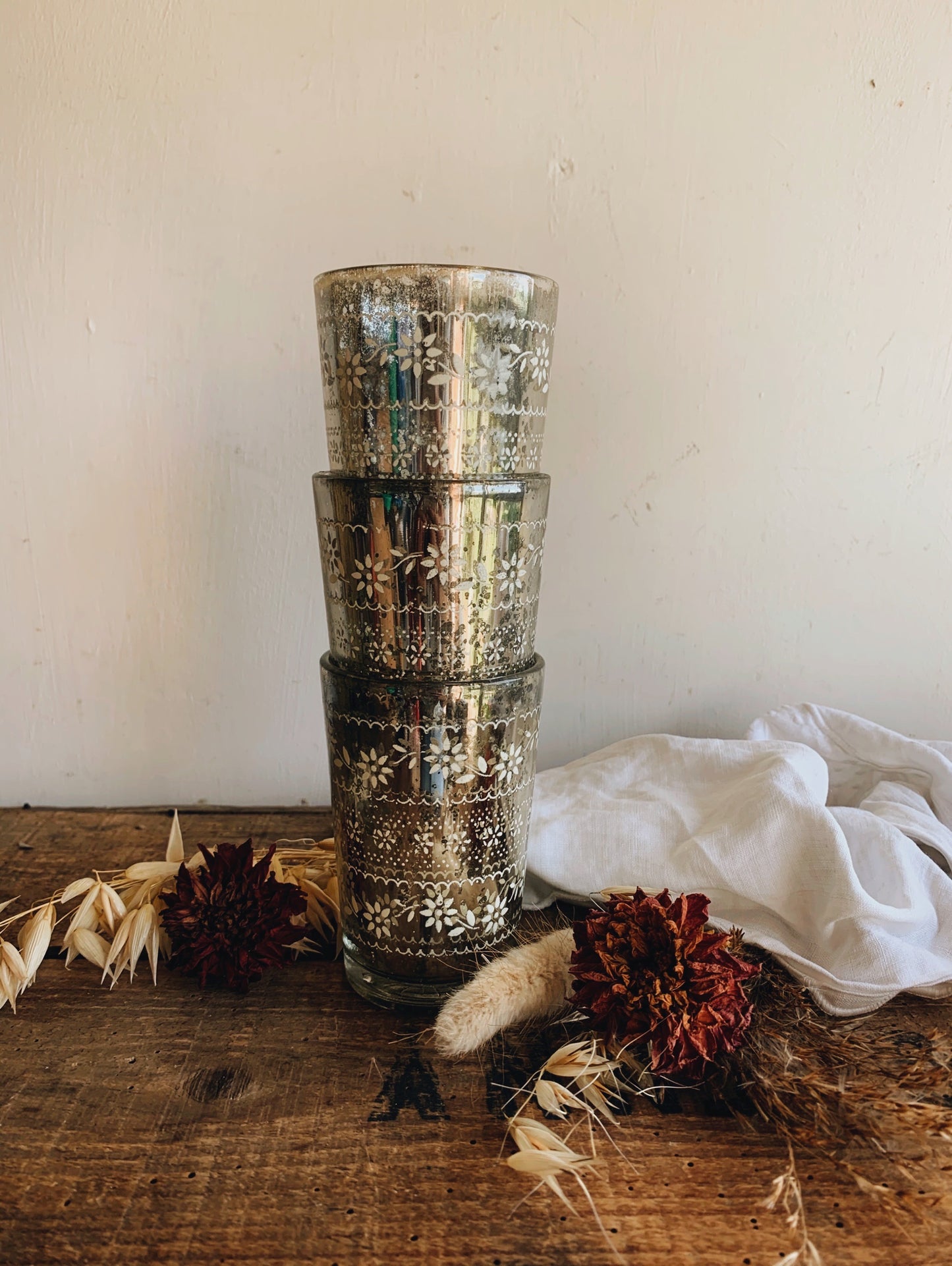Rustic Decorative Glass Tumbler (sold separately)