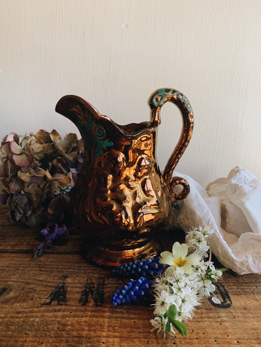 Antique Hand~painted Jug