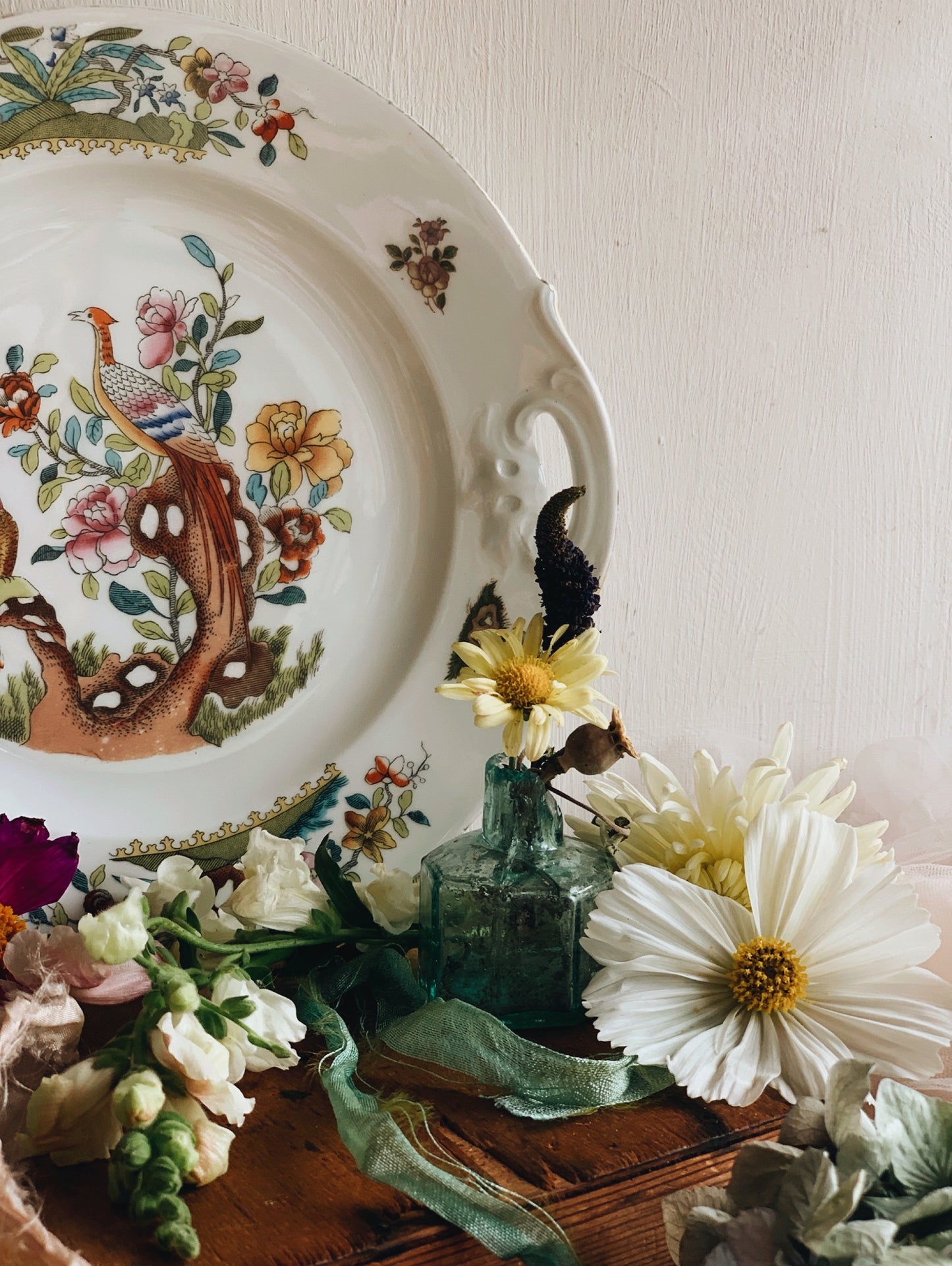 Antique Paradise Birds Plate