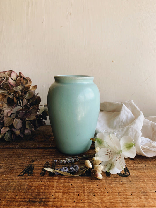 Vintage Polish Green Vase