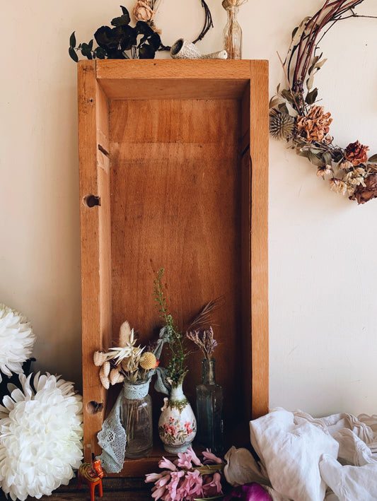 large wooden cubby tray (rustic condition uk shipping only)