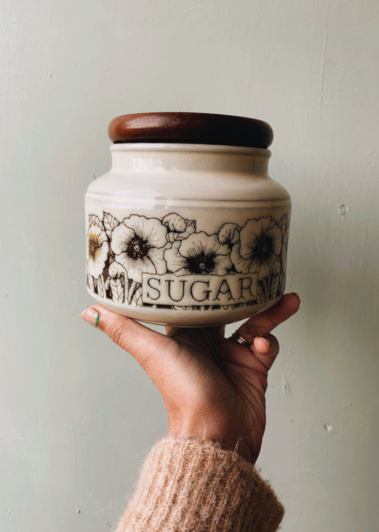 Vintage Hornsea Cornrose Sugar Storage Jar