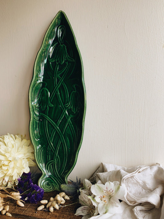Large Green Art Deco Dish (UK SHIPPING ONLY)
