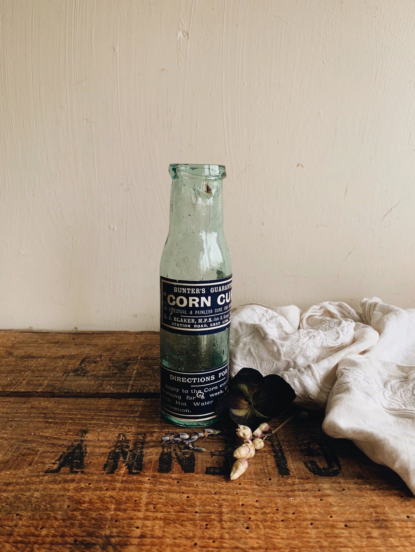 Antique Corn Care Advertisement Bottle
