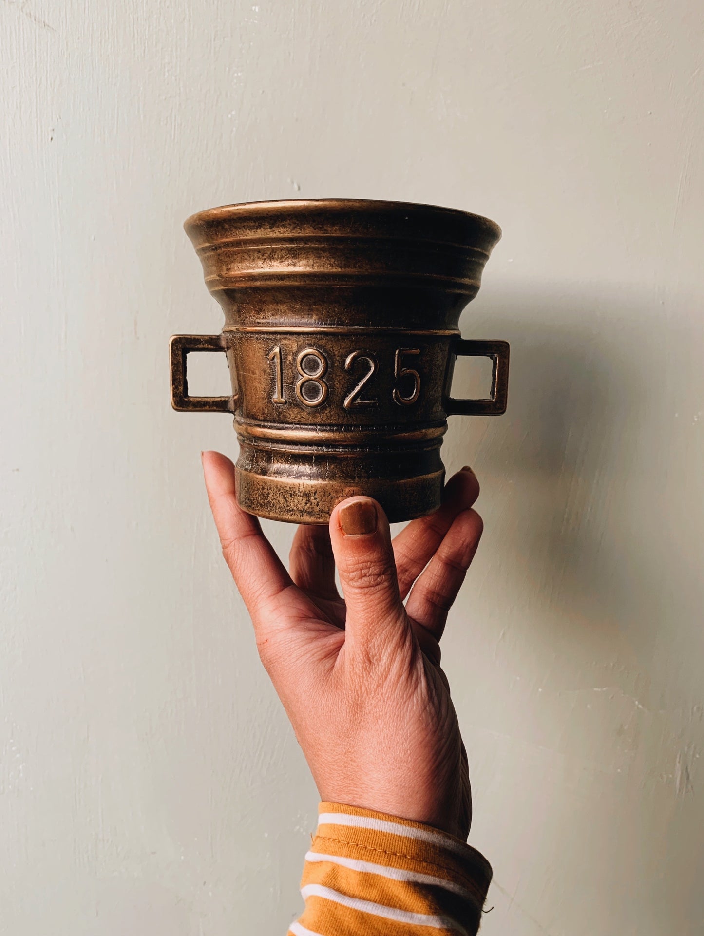 Antique 1825 Brass Bucket