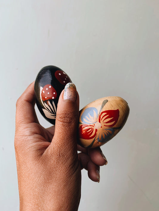 Two Vintage Decorative Eggs
