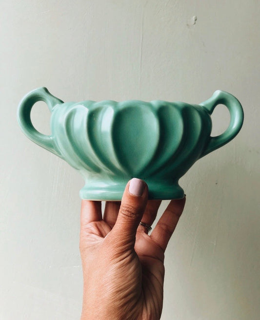 Vintage Green Urn