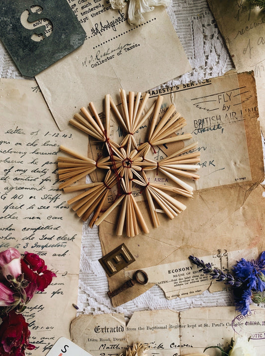 Retro Straw Star Decoration