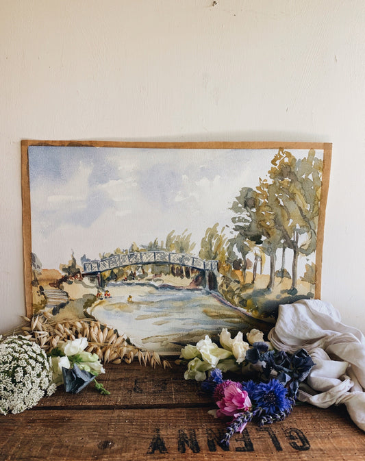 Vintage 1950’s Impressionist Watercolour