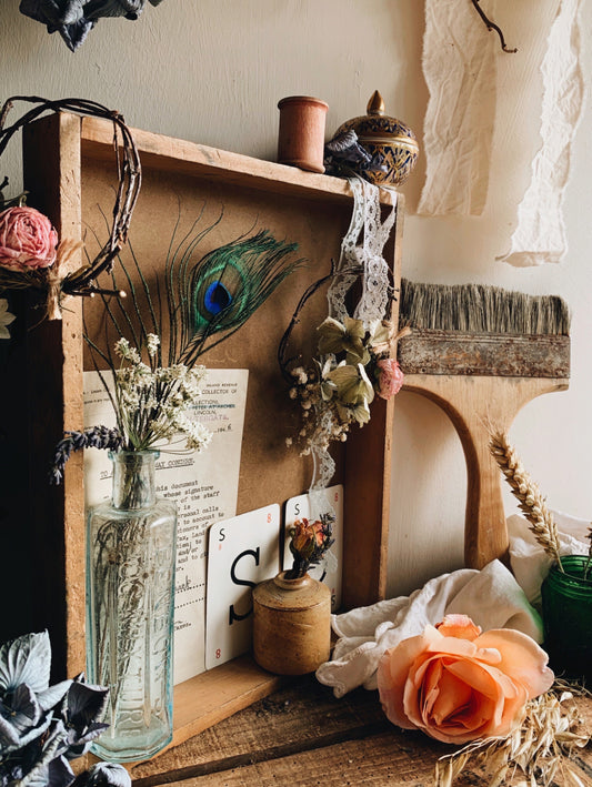 Vintage Rustic Wooden Tray