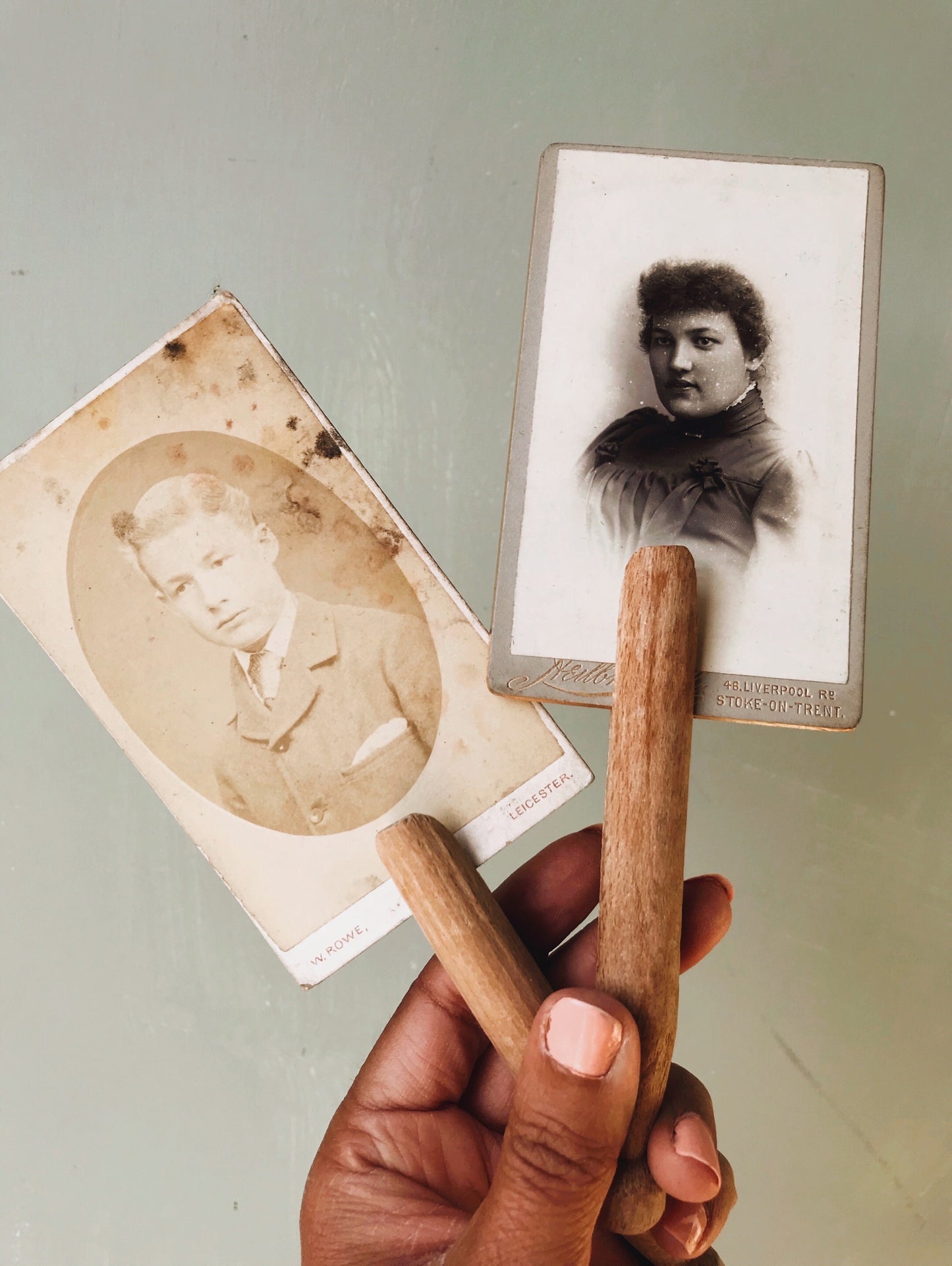 Two Antique Photos (pegs not included)