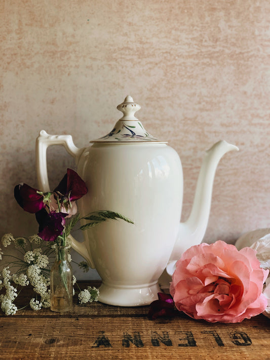 Vintage Art Deco Floral Coffee Pot (UK SHIPPING ONLY)