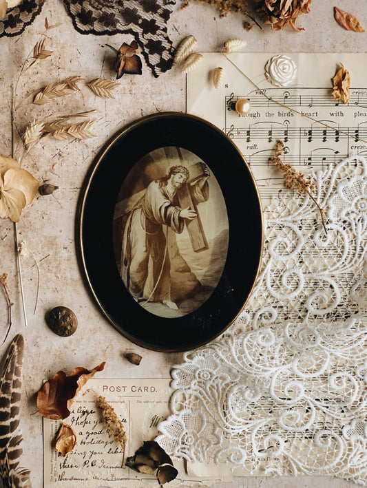 Antique Religious Artwork Framed