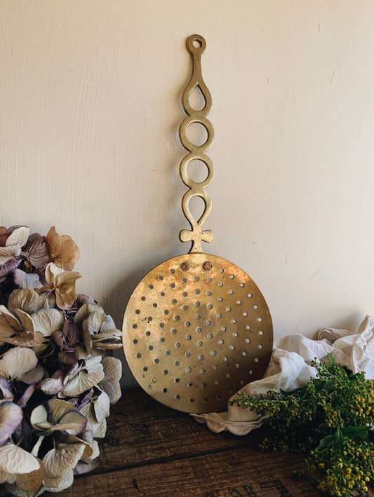 Large Antique Brass Ladle Spoon