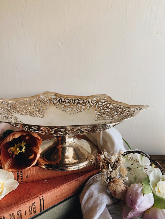 Vintage Decorative Silver (plated) Dish