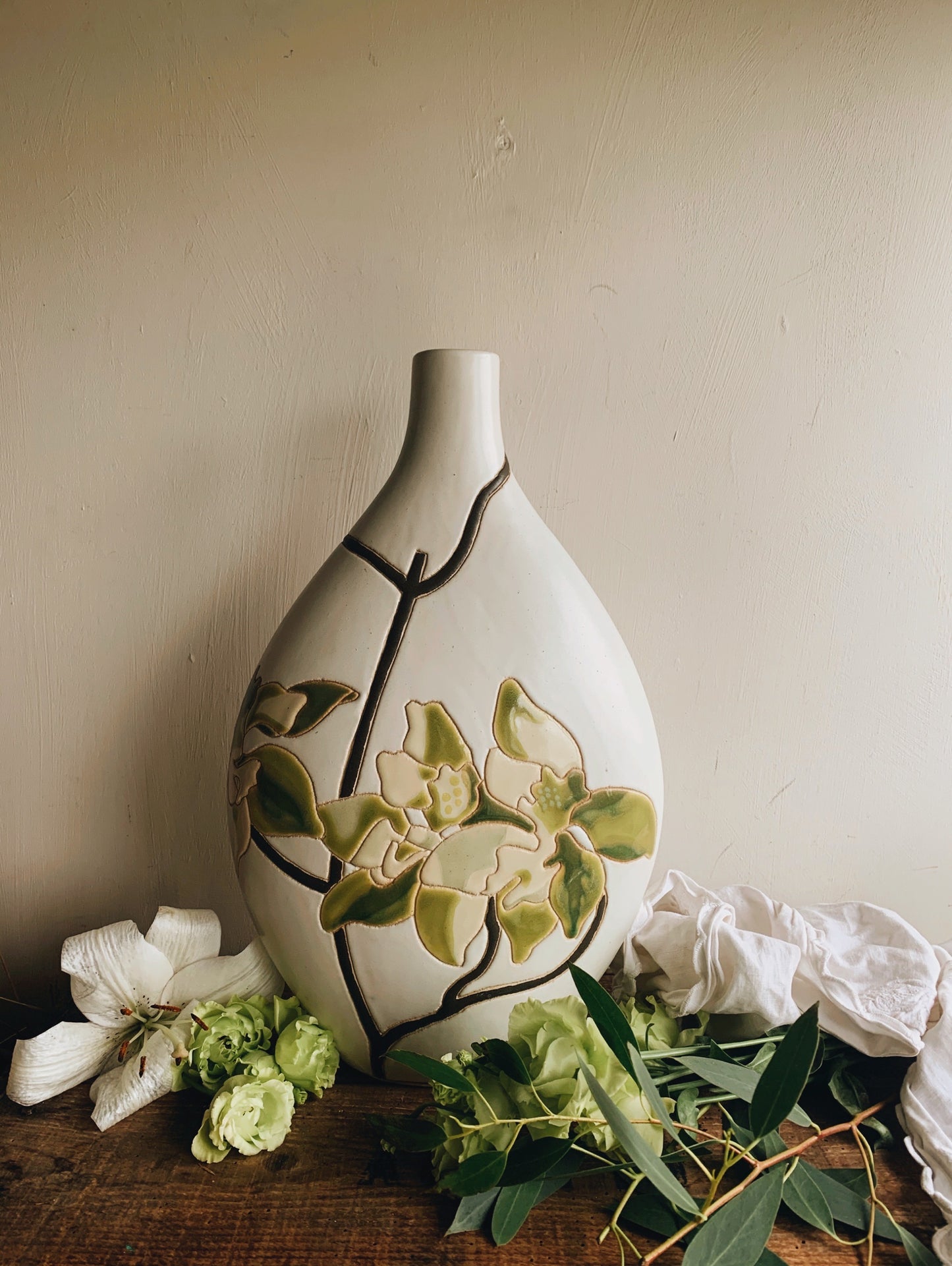 Large French Floral Vase (UK shipping only)