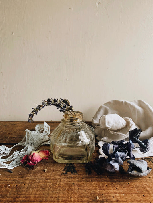 Antique Glass Ink Pot