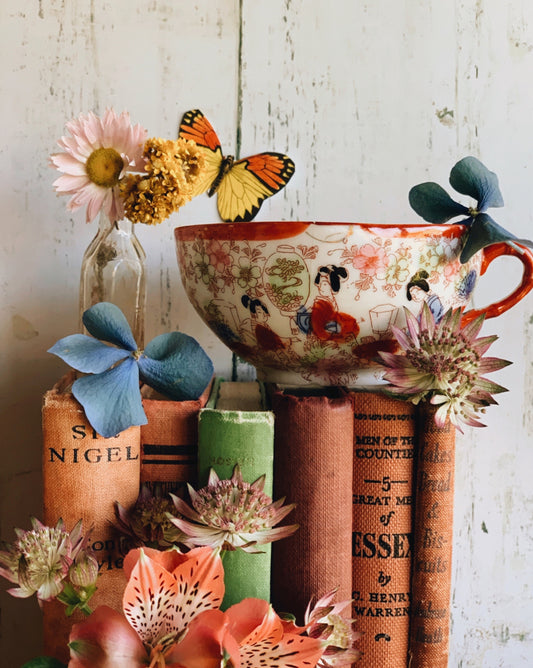 Antique Hand~painted Oriental Cup
