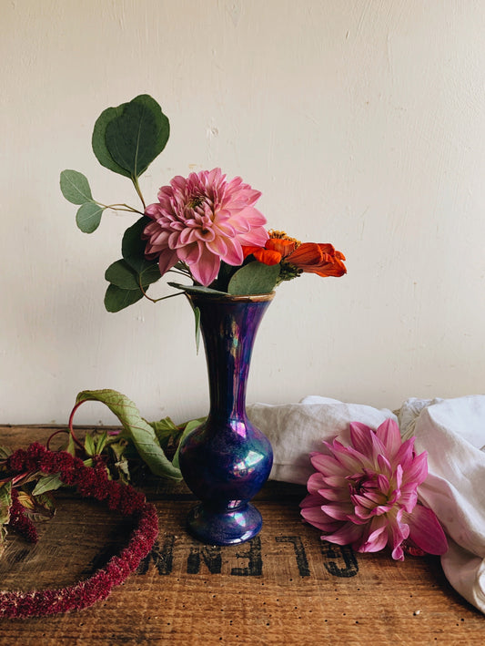 Vintage Blue Lands End Posy Vase