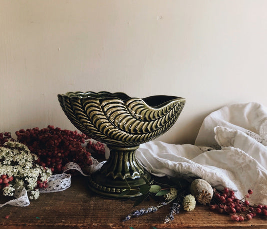 Vintage Devon Green Shell Dish