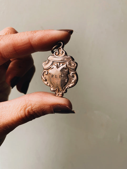 Antique Monogrammed PLDL Trinket Medallion