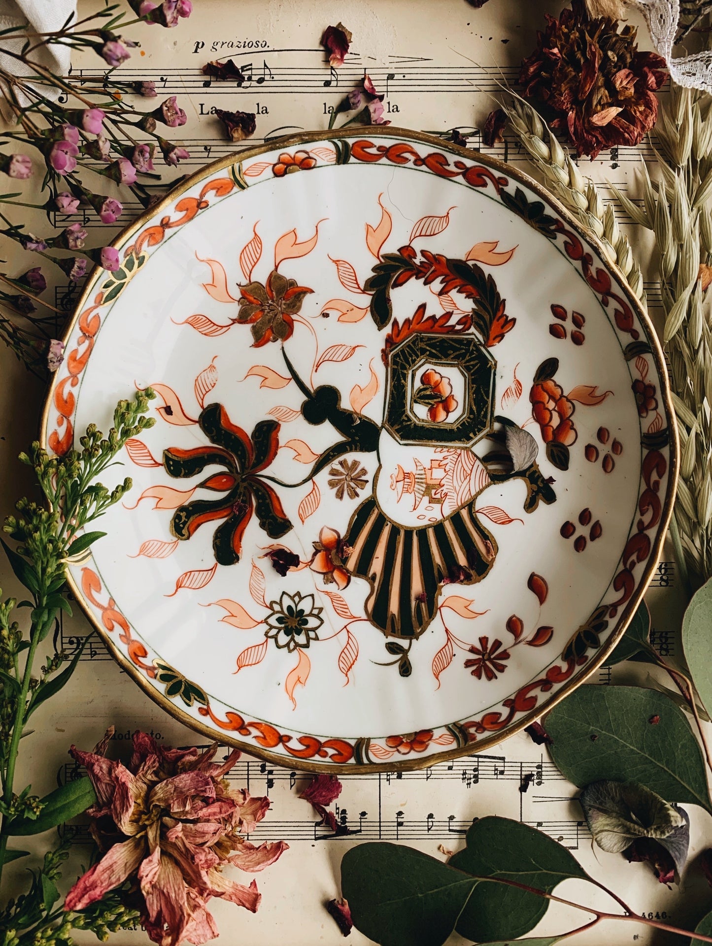 Vintage Hand~painted Oriental Dish