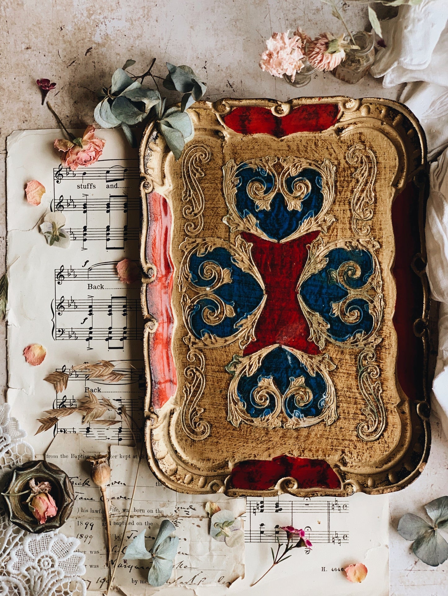 Vintage Florentine Tray