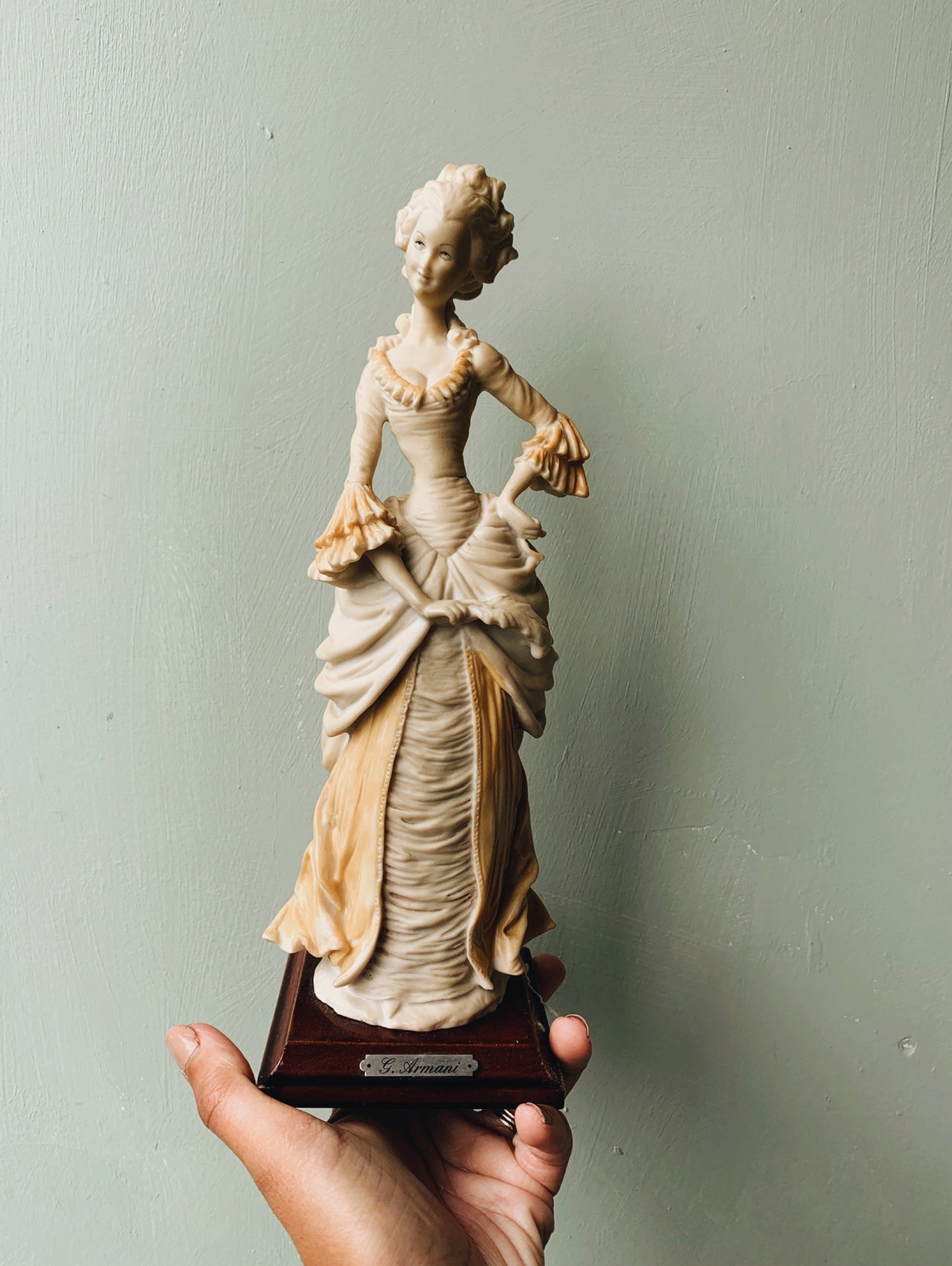 Vintage G. Armani (Italian) Resin Statue ~ lady in dress