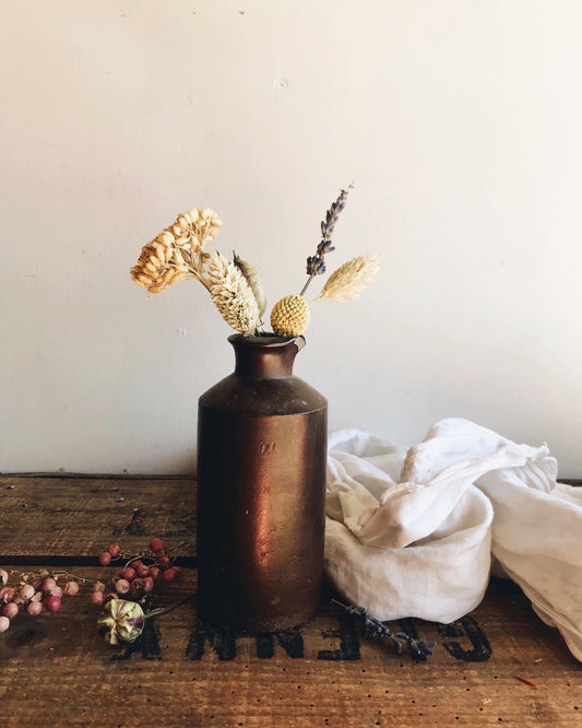 Antique Stamped Brown Pot