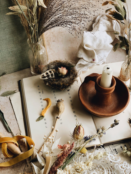 Rustic Hand~thrown Terracotta Candle Holder