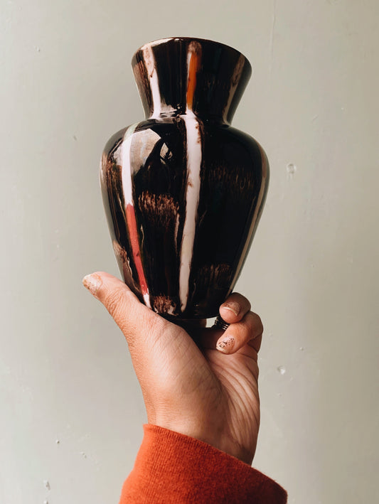 Vintage German Marble Glaze Vase