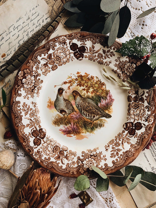 Vintage Royal Worcester Two Partridges (game collection) Plate