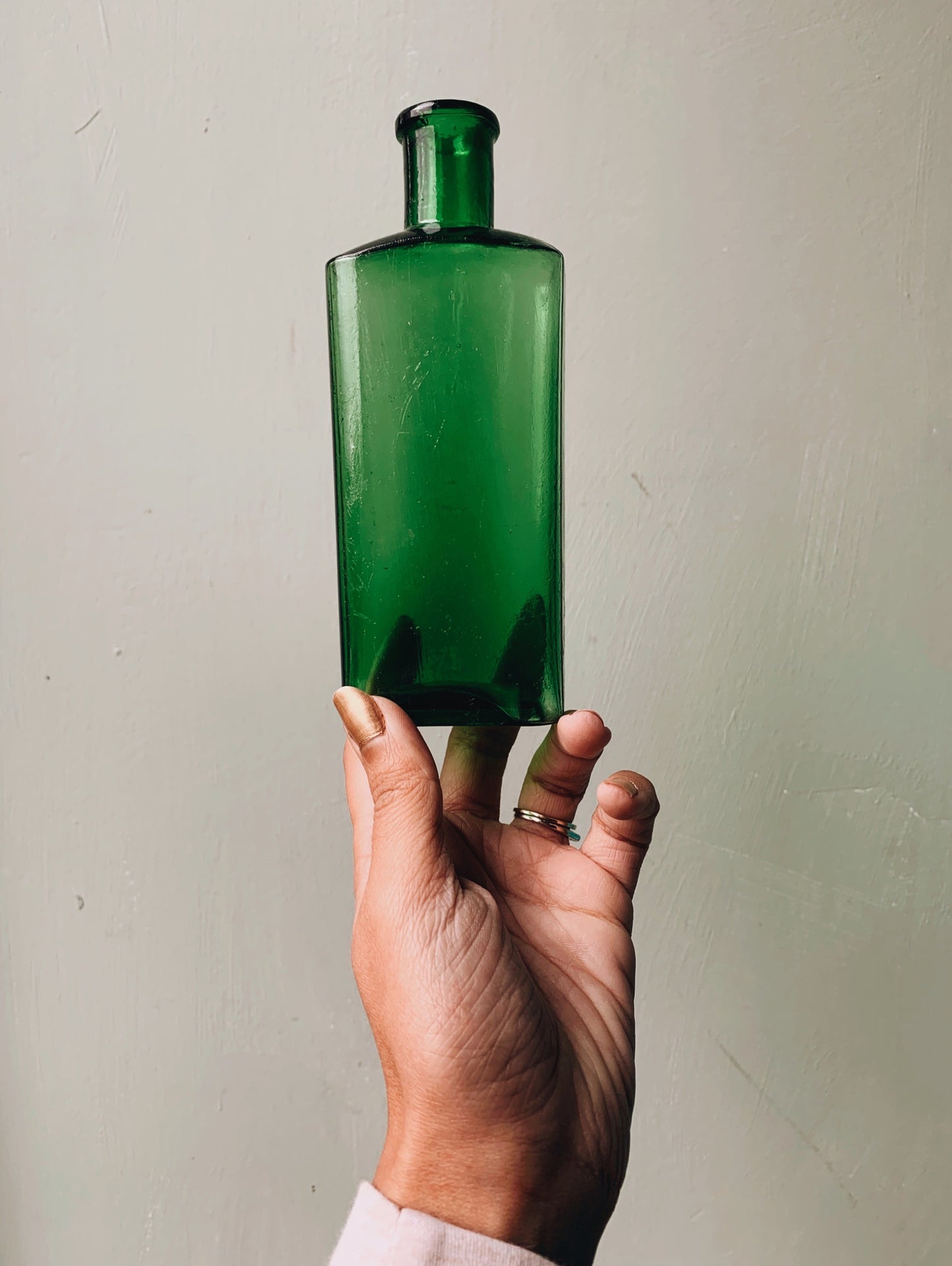 Vintage Green Medicine Bottle