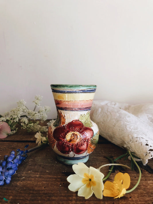 Italian Hand~thrown Decorative Vase - Stone & Sage 