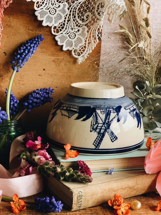 Vintage Delft Bowl with Crazing