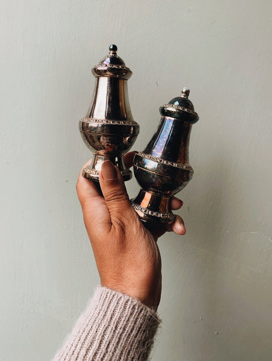 Antique Victorian Silver Salt & Pepper Shakers