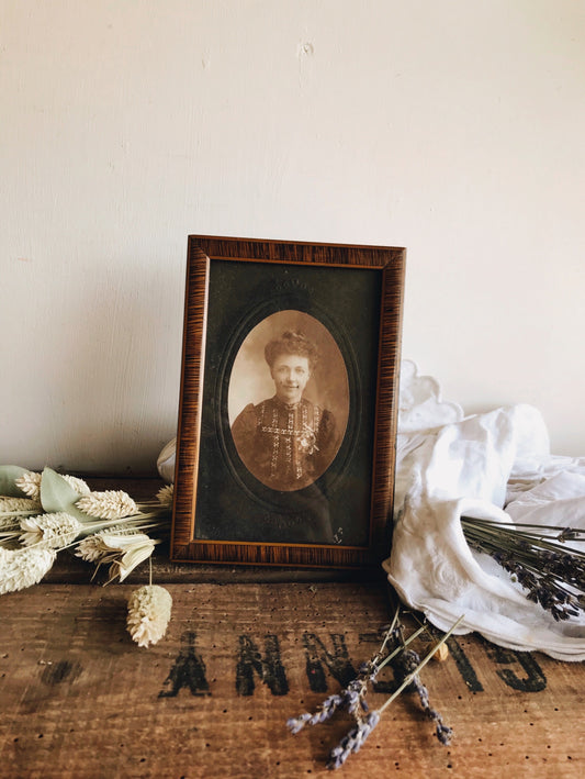Antique Photograph of Lady in a Vintage Frame