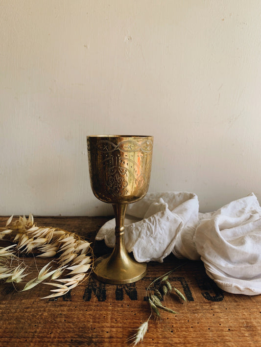 Vintage Decorative Brass Cup